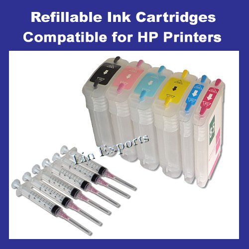 Refillable Cartridges for HP 84 85 HP DesignJet 130 30 90 Free Shipping Worldwide!!
