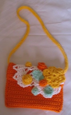 SPRINGTIME CLUTCH PURSE HANDMADE CROCHET CROCHETED