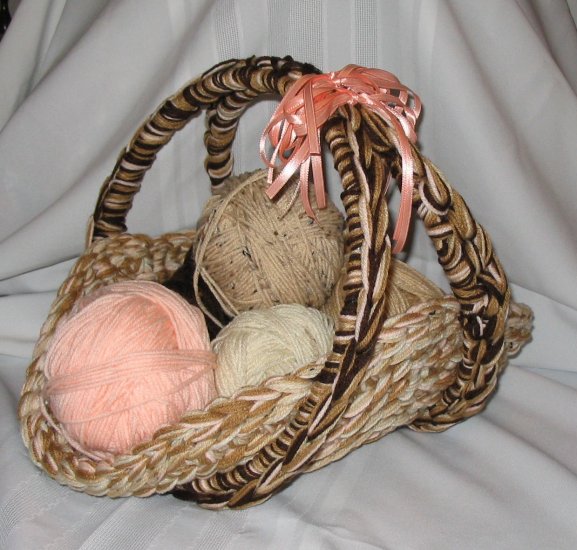 DECORATIVE CROCHETED BASKET HANDMADE