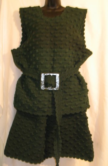BUBBLE STITCH SKIRT & TOP SET HANDMADE CROCHET CROCHETED