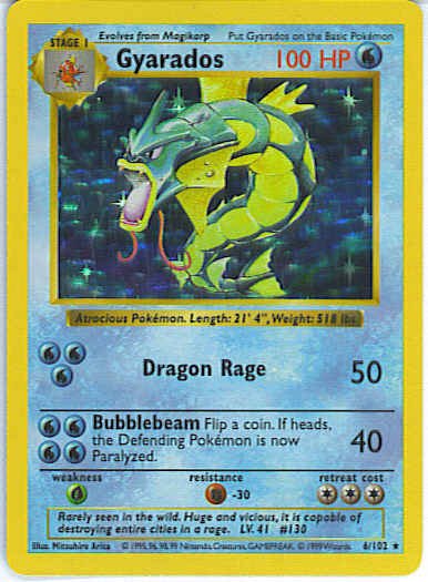 Base Set 6/102- Gyarados
