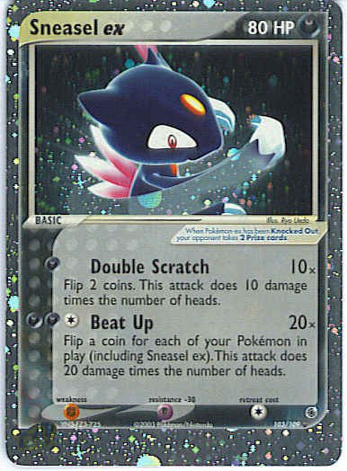 Ruby and Sapphire 103/109- Sneasel EX