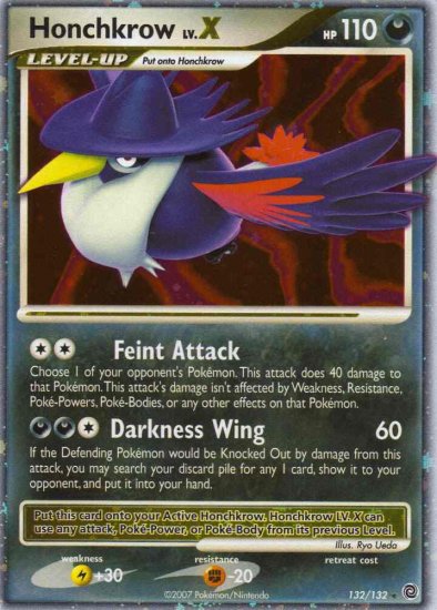 DP Secret Wonders 132/132- Honchkrow Lv. X
