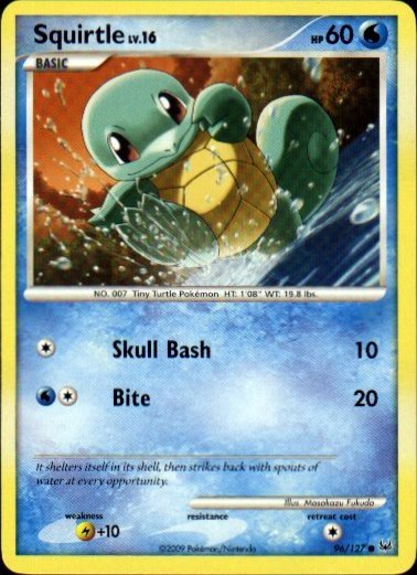 Platinum 96/127- Squirtle