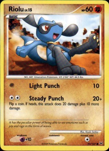 Platinum 91/127- Riolu