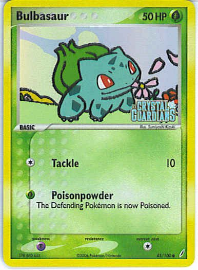Crystal Guardians 45/100- Bulbasaur (Reverse Holo)
