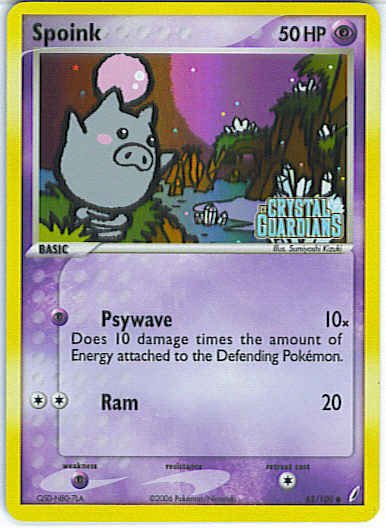 Crystal Guardians 62/100- Spoink (Reverse Holo)