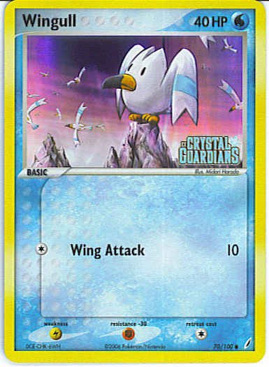 Crystal Guardians 70/100- Wingull (Reverse Holo)