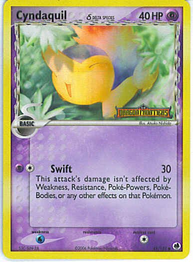 Dragon Frontiers 45/101- Cyndaquil (Reverse Holo)