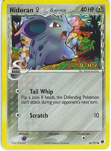 Dragon Frontiers 56/101- Nidoran Female (Reverse Holo)