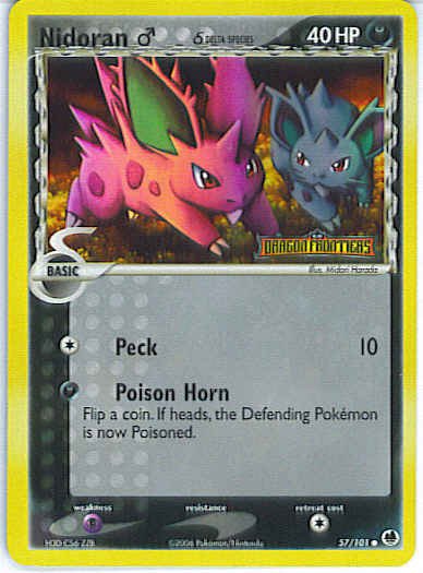 Dragon Frontiers 57/101- Nidoran Male (Reverse Holo)