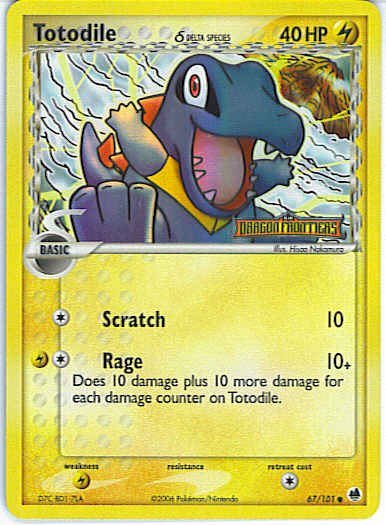 Dragon Frontiers 67/101- Totodile (Reverse Holo)