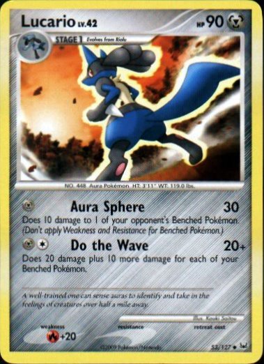 Platinum 53/127- Lucario