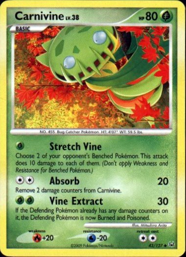 Platinum 43/127- Carnivine