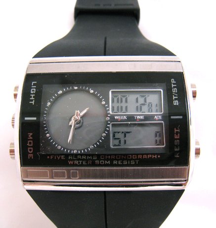 Fucda black watch digital stainless steel