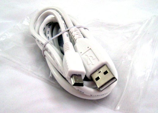 White data sync cable for blackberry pearl
