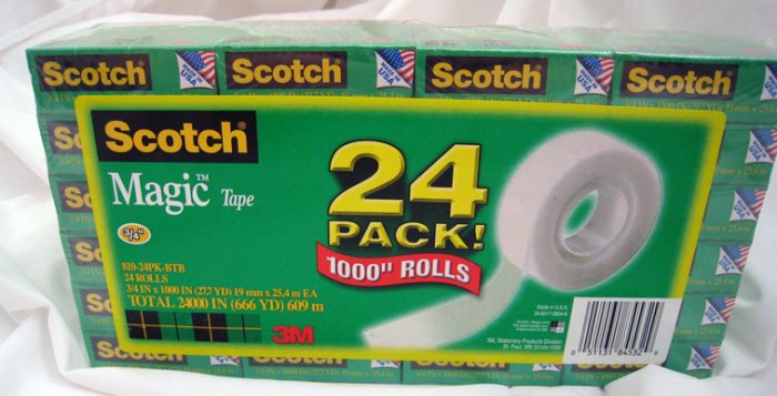 3M Scotch Magic Tape Wholesale 24pack of 1000" rolls