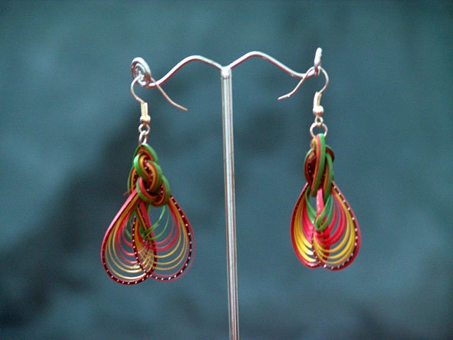 Colourful Handmade Hoop Gypsy Boho Hippie Earrings