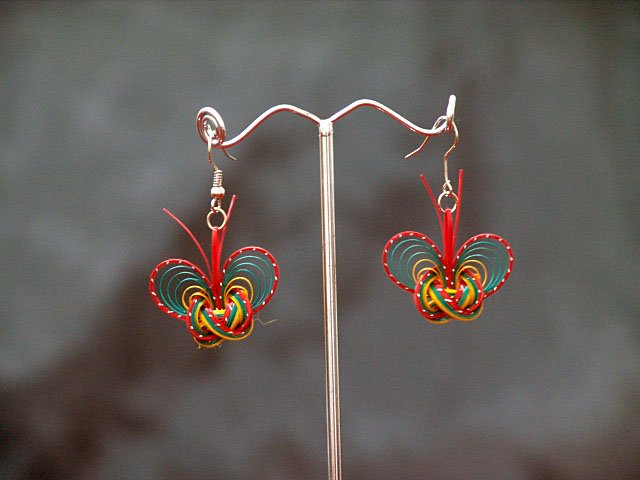 Colourful Handmade Hoop Gypsy Boho Hippie Earrings