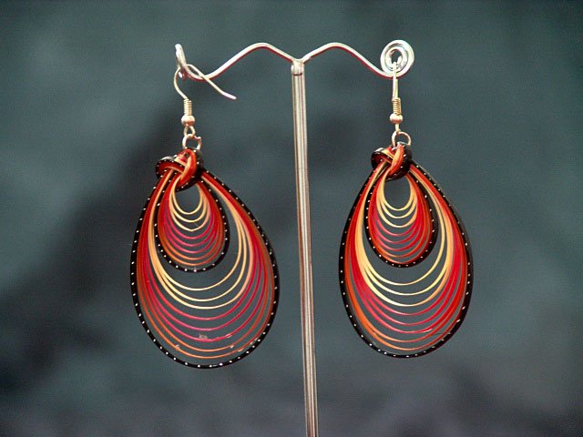Colourful Handmade Hoop Gypsy Boho Hippie Earrings
