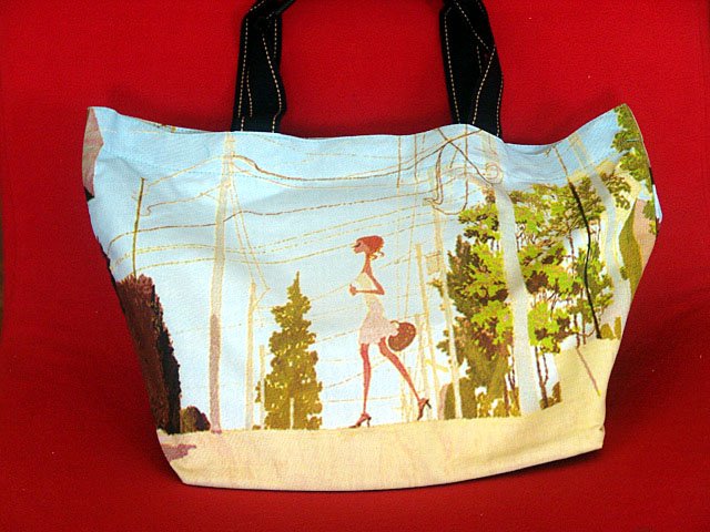 *Sexy Lady Strolling* Art Gym/shoulder/beach shopping tote bag