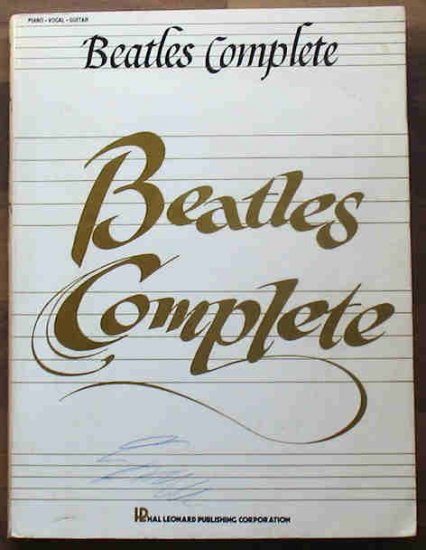 The Beatles Complete Music Book 500 pages 1987 Bonus Lennon Imagine