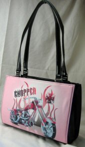 Petite 2 Strap Handbags with Front Motorcycle Design