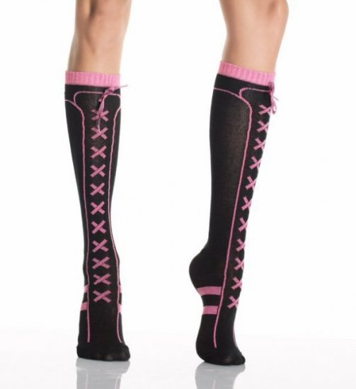 Lurex Acrylic Sneaker Socks with Bow