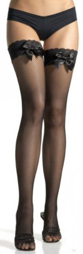 Lace Top Thigh High with Bow