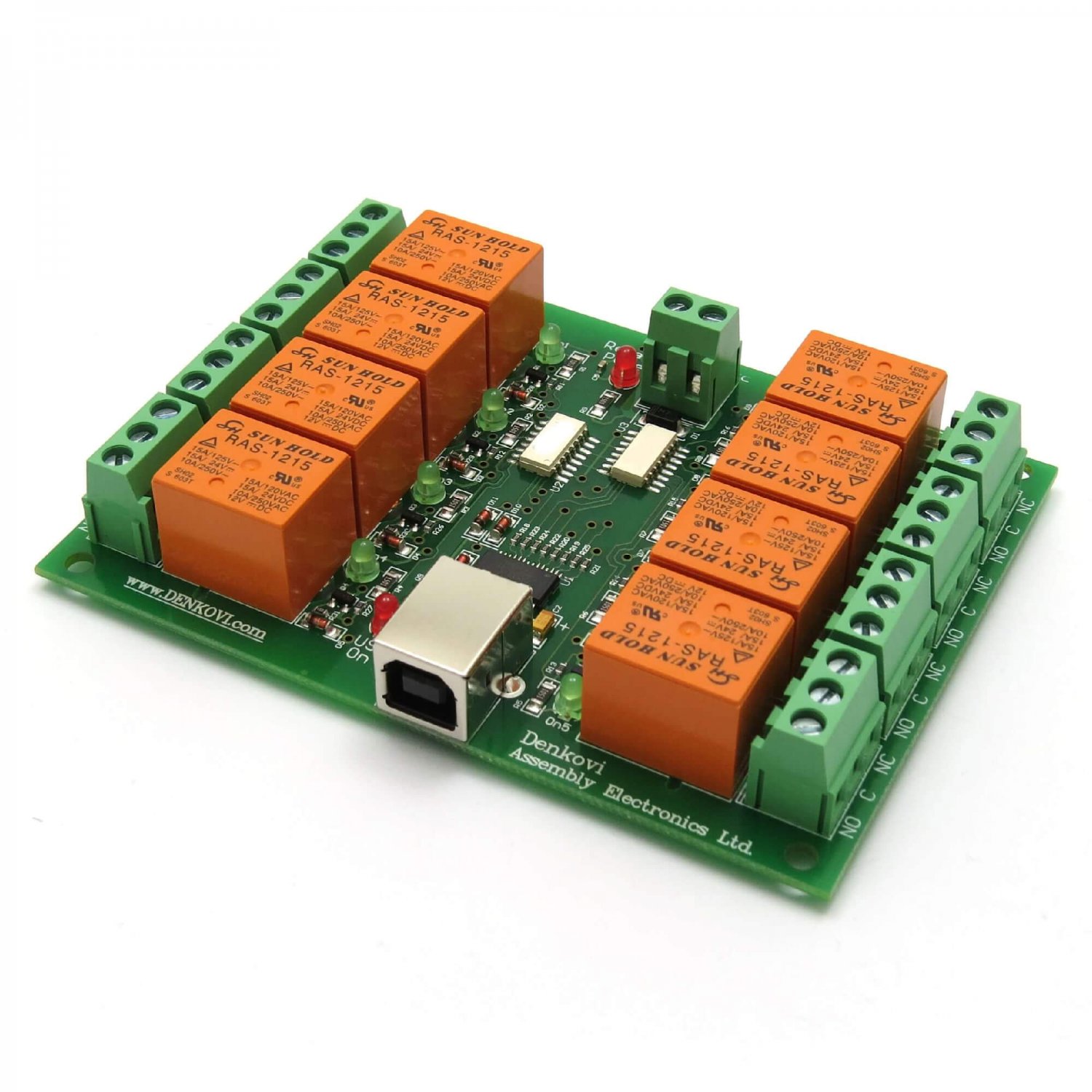USB Eight Channel Relay Board for Automation (RAS-12-15)