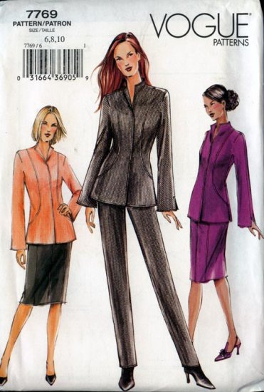 Vogue 7769 Misses Jacket, Skirt and Pants Size 6-10 UNCUT