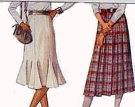 Vintage 80s McCalls 9162 FLARED and fitted Six gore Skirt Sewig pattern Size 8 UNCUT