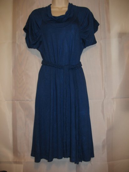 Blue Dress With Belt Fits to Sizes- S,M,L (6,7,8,9,10)