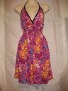 Halter Style Dress,Multi-colored, Elasticated Waist & Back fits Sizes-6,7,8 (S/M)