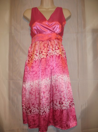 Pink Sleeveless Elasticated Back Top Dress