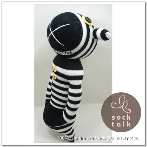 Handmade Sock Monkey Bear Stuffed Animals Doll