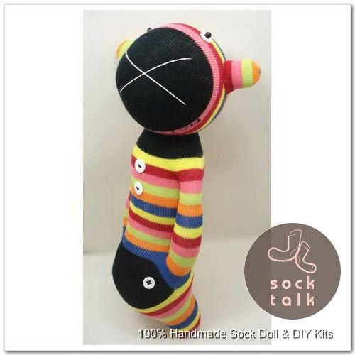 Handmade Sock Monkey Bear Stuffed Animals Doll