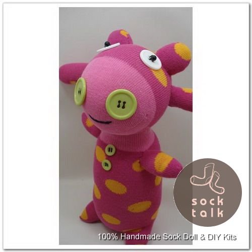 Handmade Sock Monkey Cow Cattle Stuffed Animals Doll