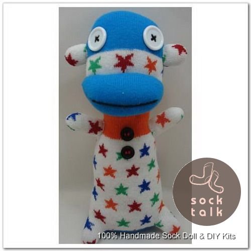 Handmade Sock Monkey Stuffed Animals Doll