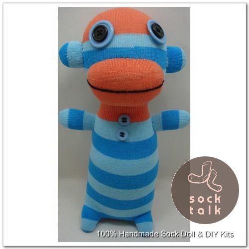 Handmade Sock Monkey Stuffed Animals Doll