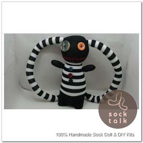 Handmade Sock Monkey Pirate Stuffed Animals Doll