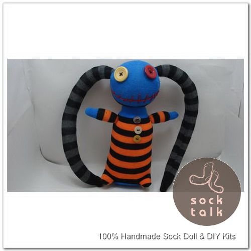 Handmade Sock Monkey Pirate Stuffed Animals Doll