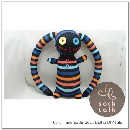 Handmade Sock Monkey Pirate Stuffed Animals Doll