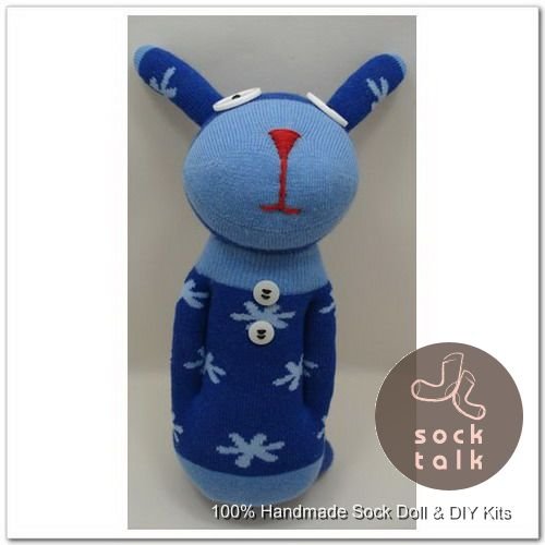 Handmade Sock Monkey Rabbit Bunny Stuffed Animals Doll