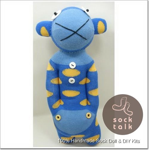 Handmade Sock Monkey Bear Stuffed Animals Doll