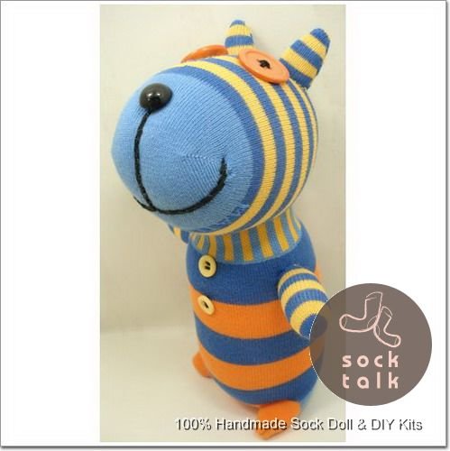 Handmade Sock Monkey Dog Stuffed Animals Doll