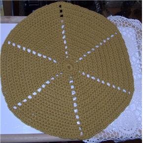 16 1/2 inch round hot pad-doily-tea cozy - handmade crochet