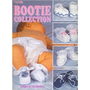Bootie Collection by Leisure Arts 1998 booklet 10 baby bootie designs