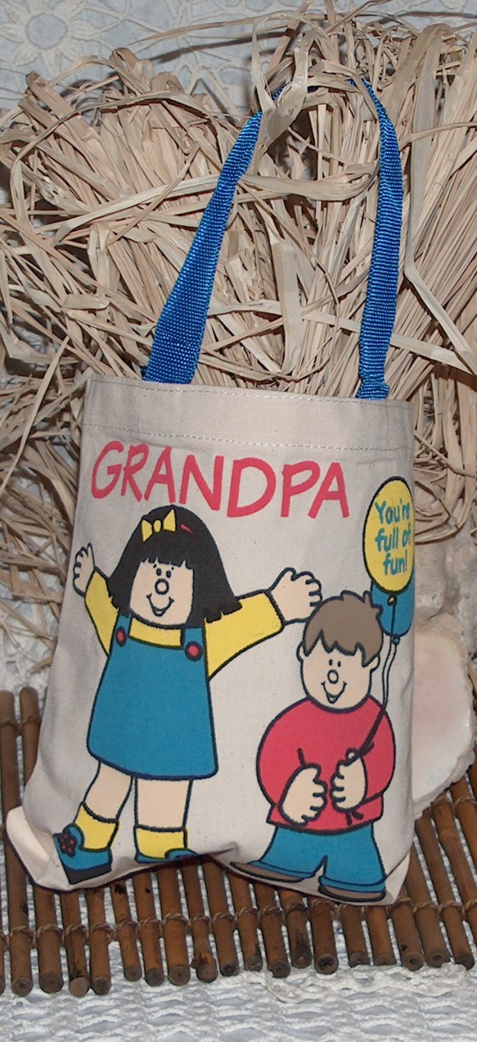 8x8 canvas Tote bag as a gift bag or for everyday - Grandpa