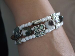 Bracelet - multi strand mixed stone